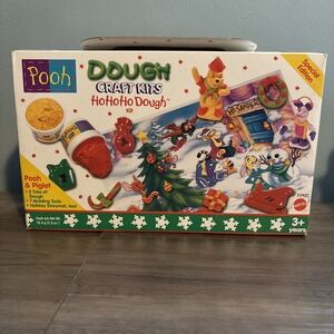 Vtg 1999 Fisher Price Craft Kit Winnie The Pooh Piglet HoHoHo Dough Christmas